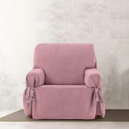 Capa de poltrona Valeria com laços | Design estruturado | Proteção visível | Ajuste decorativo | Lavável