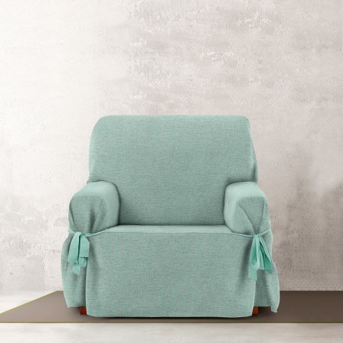 Capa de poltrona Valeria com laços | Design estruturado | Proteção visível | Ajuste decorativo | Lavável