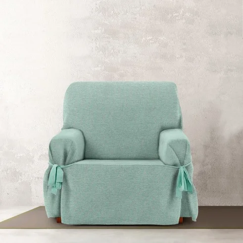 Capa de poltrona Valeria com laços | Design estruturado | Proteção visível | Ajuste decorativo | Lavável