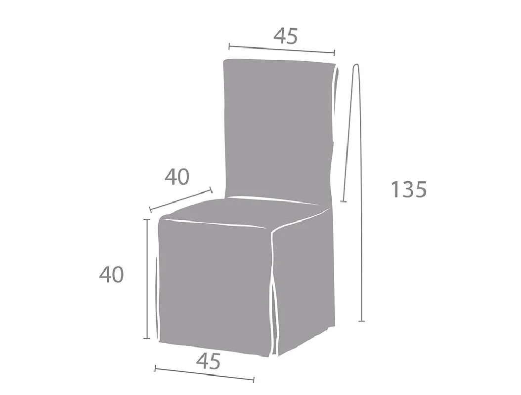 Capas de cadeira Valeria x2 | Hotelaria | Tecido não elástico | Laços ajustáveis | Estilo sóbrio Capas de cadeira Valeria x2 | Hotelaria | Tecido não elástico | Laços ajustáveis | Estilo sóbrio