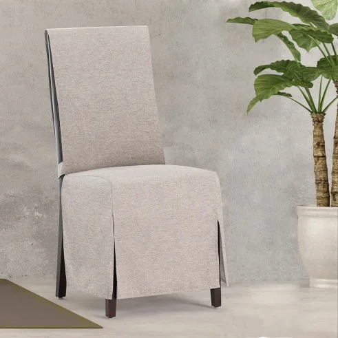 Capas de cadeira Valeria x2 | Hotelaria | Tecido não elástico | Laços ajustáveis | Estilo sóbrio