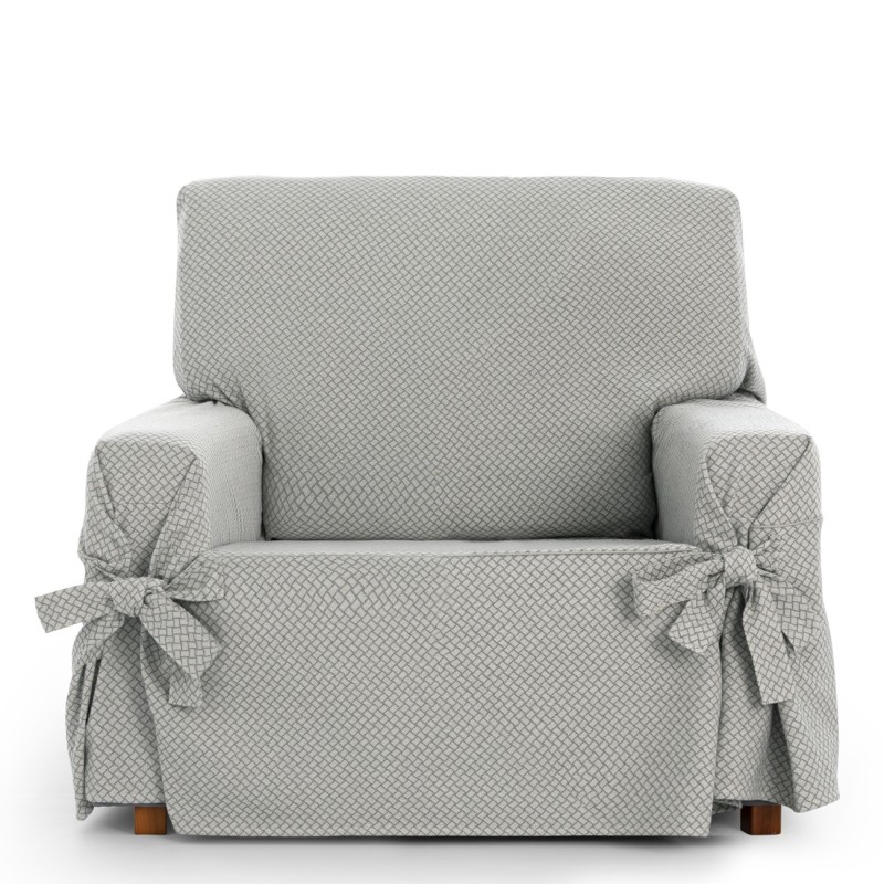 Capa de sofá Francesca com laços | Design geométrico | Ajuste decorativo | Textura suave | Lavável Capa de sofá Francesca com laços | Design geométrico | Ajuste decorativo | Textura suave | Lavável
