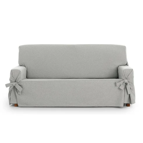 Capa de sofá Francesca com laços | Design geométrico | Ajuste decorativo | Textura suave | Lavável