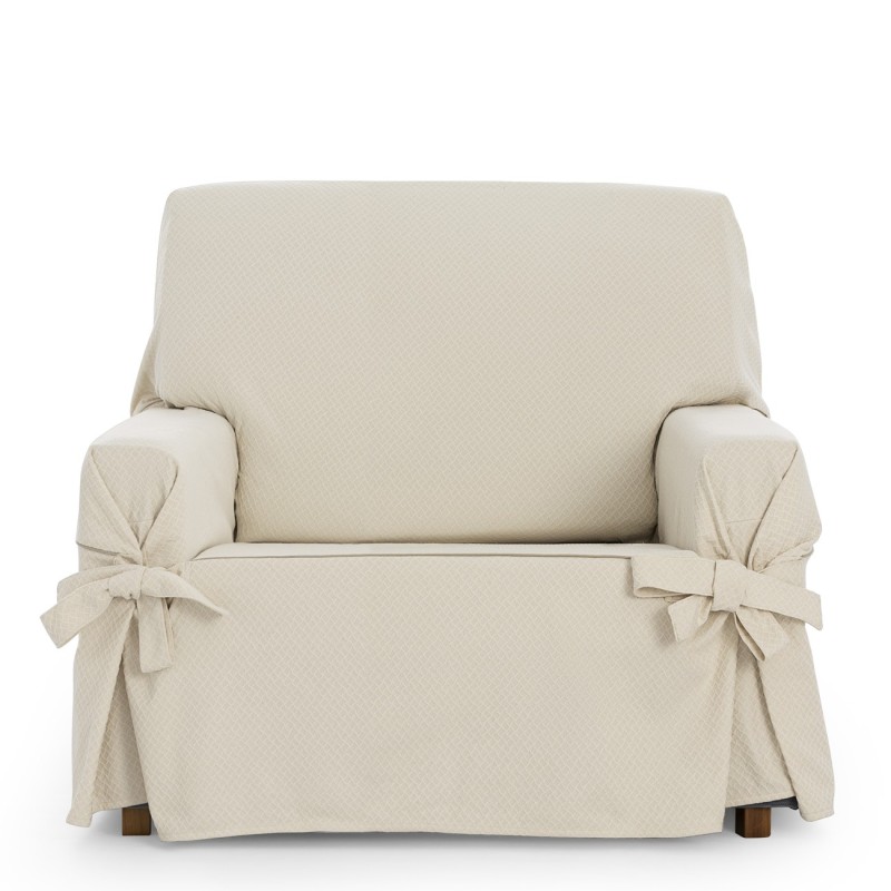 Capa de poltrona Francesca com laços | Geometria decorativa | Proteção completa | Toque suave | Lavável na máquina Capa de poltrona Francesca com laços | Geometria decorativa | Proteção completa | Toque suave | Lavável na máquina