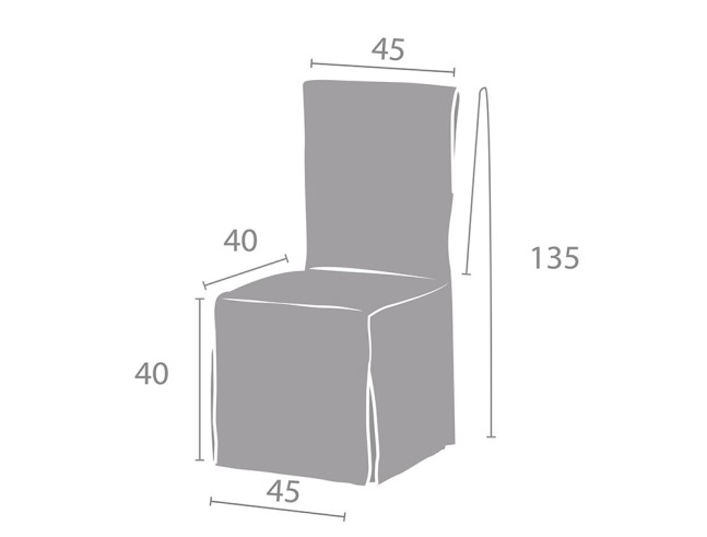 Capas de cadeira Francesca x2 | Hotelaria | Geometria em relevo | Proteção elegante | Lavável