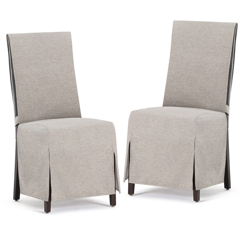 Capas de cadeira Valeria x2 | Hotelaria | Tecido não elástico | Laços ajustáveis | Estilo sóbrio Capas de cadeira Valeria x2 | Hotelaria | Tecido não elástico | Laços ajustáveis | Estilo sóbrio