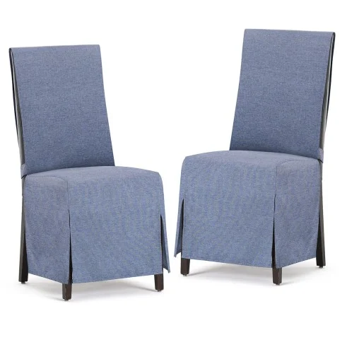 Capas de cadeira Valeria x2 | Hotelaria | Tecido não elástico | Laços ajustáveis | Estilo sóbrio