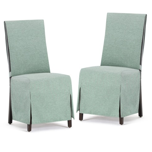 Capas de cadeira Valeria x2 | Hotelaria | Tecido não elástico | Laços ajustáveis | Estilo sóbrio