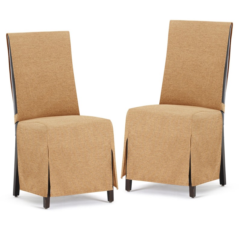 Capas de cadeira Valeria x2 | Hotelaria | Tecido não elástico | Laços ajustáveis | Estilo sóbrio Capas de cadeira Valeria x2 | Hotelaria | Tecido não elástico | Laços ajustáveis | Estilo sóbrio