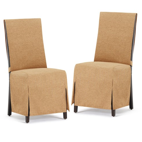 Capas de cadeira Valeria x2 | Hotelaria | Tecido não elástico | Laços ajustáveis | Estilo sóbrio