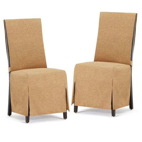 Capas de cadeira Valeria x2 | Hotelaria | Tecido não elástico | Laços ajustáveis | Estilo sóbrio