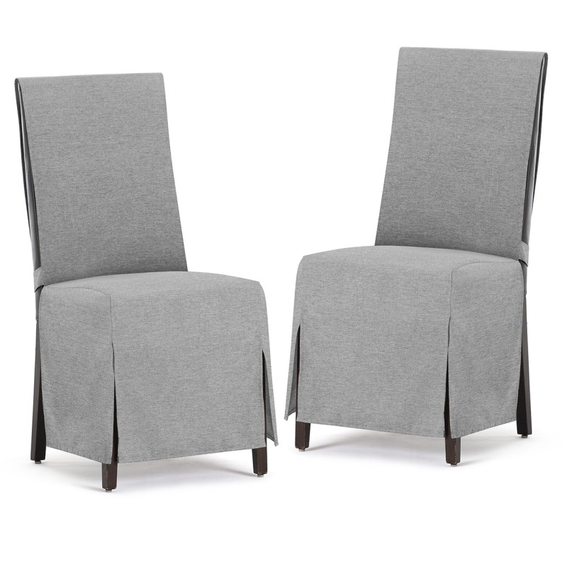 Capas de cadeira Valeria x2 | Hotelaria | Tecido não elástico | Laços ajustáveis | Estilo sóbrio Capas de cadeira Valeria x2 | Hotelaria | Tecido não elástico | Laços ajustáveis | Estilo sóbrio