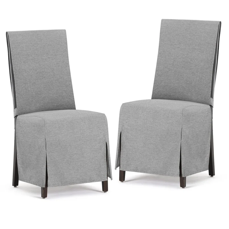 Capas de cadeira Valeria x2 | Hotelaria | Tecido não elástico | Laços ajustáveis | Estilo sóbrio Capas de cadeira Valeria x2 | Hotelaria | Tecido não elástico | Laços ajustáveis | Estilo sóbrio