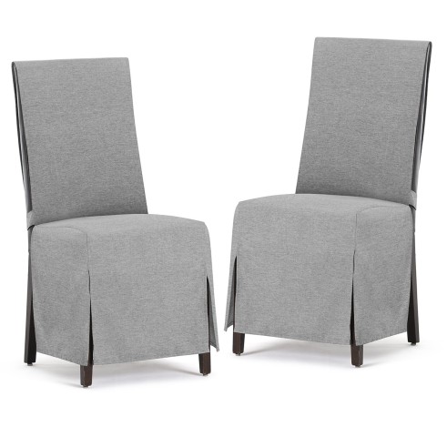Capas de cadeira Valeria x2 | Hotelaria | Tecido não elástico | Laços ajustáveis | Estilo sóbrio