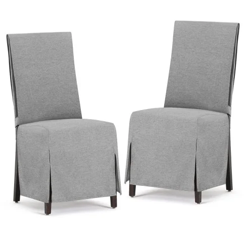 Capas de cadeira Valeria x2 | Hotelaria | Tecido não elástico | Laços ajustáveis | Estilo sóbrio