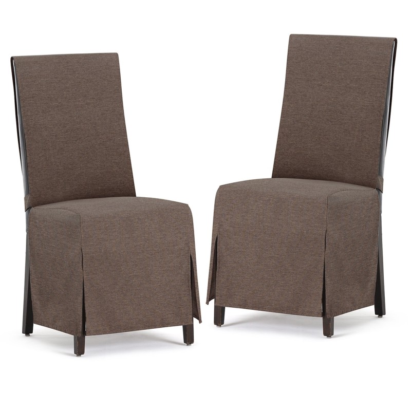 Capas de cadeira Valeria x2 | Hotelaria | Tecido não elástico | Laços ajustáveis | Estilo sóbrio Capas de cadeira Valeria x2 | Hotelaria | Tecido não elástico | Laços ajustáveis | Estilo sóbrio