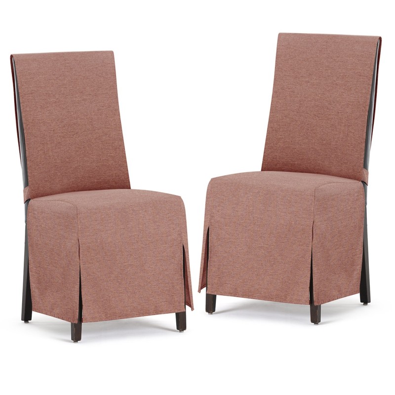 Capas de cadeira Valeria x2 | Hotelaria | Tecido não elástico | Laços ajustáveis | Estilo sóbrio Capas de cadeira Valeria x2 | Hotelaria | Tecido não elástico | Laços ajustáveis | Estilo sóbrio