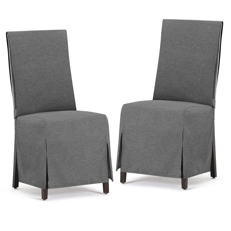 Capas de cadeira Valeria x2 | Hotelaria | Tecido não elástico | Laços ajustáveis | Estilo sóbrio Capas de cadeira Valeria x2 | Hotelaria | Tecido não elástico | Laços ajustáveis | Estilo sóbrio