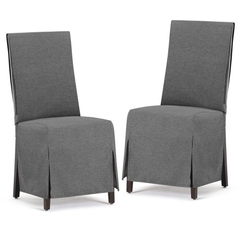 Capas de cadeira Valeria x2 | Hotelaria | Tecido não elástico | Laços ajustáveis | Estilo sóbrio