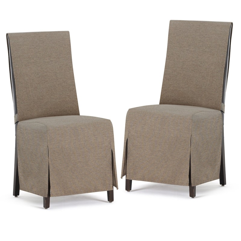 Capas de cadeira Valeria x2 | Hotelaria | Tecido não elástico | Laços ajustáveis | Estilo sóbrio Capas de cadeira Valeria x2 | Hotelaria | Tecido não elástico | Laços ajustáveis | Estilo sóbrio