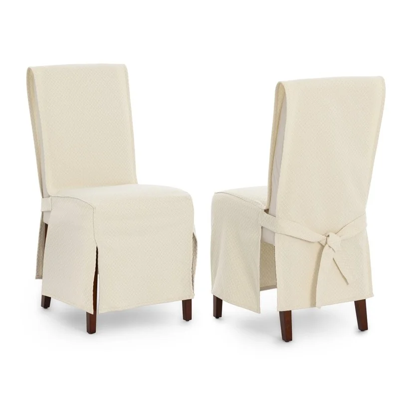 Capas de cadeira Francesca x2 | Hotelaria | Geometria em relevo | Proteção elegante | Lavável Capas de cadeira Francesca x2 | Hotelaria | Geometria em relevo | Proteção elegante | Lavável
