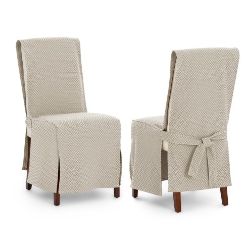 Capas de cadeira Francesca x2 | Hotelaria | Geometria em relevo | Proteção elegante | Lavável