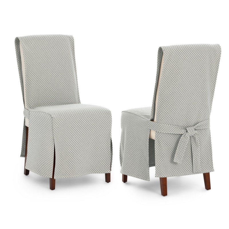 Capas de cadeira Francesca x2 | Hotelaria | Geometria em relevo | Proteção elegante | Lavável