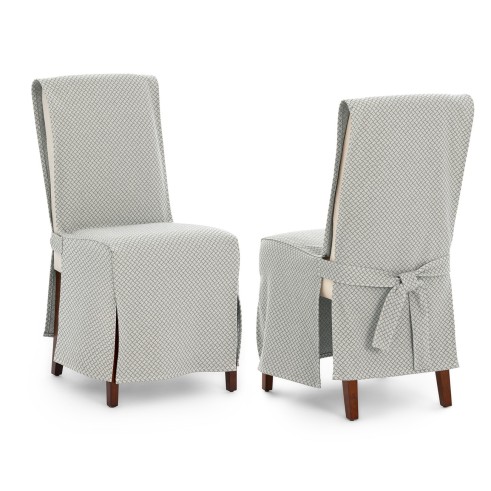 Capas de cadeira Francesca x2 | Hotelaria | Geometria em relevo | Proteção elegante | Lavável