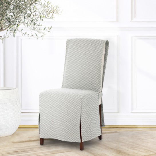 Capas de cadeira Francesca x2 | Hotelaria | Geometria em relevo | Proteção elegante | Lavável