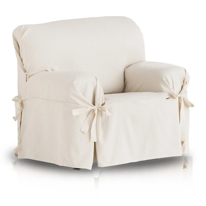Capa de poltrona com atilhos, modelo Bianca Capa de poltrona com atilhos, modelo Bianca