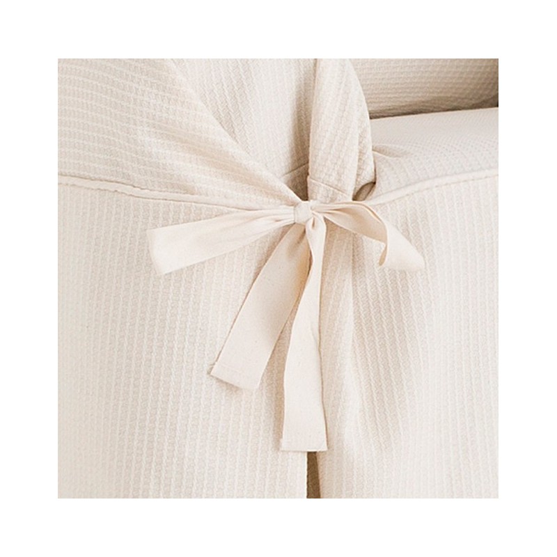 Capa de poltrona Bianca com laços | Geometria elegante | Proteção visual | Toque suave | Lavagem fácil Capa de poltrona Bianca com laços | Geometria elegante | Proteção visual | Toque suave | Lavagem fácil