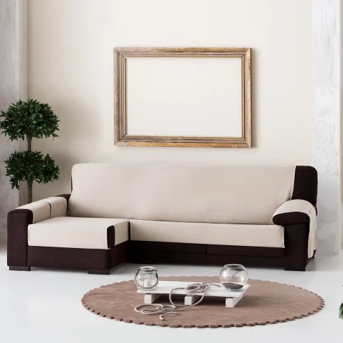 Capa cobre chaise longue Constanza | Algodão em chevron | Estilo elegante e funcional | Lavável na máquina