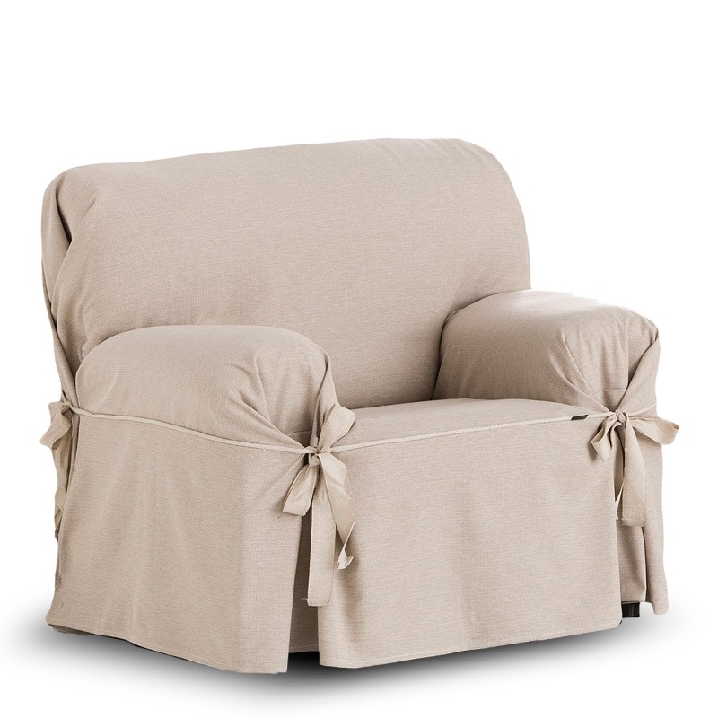 Capa de poltrona com laços Constanza | Zigzag elegante | Ajuste decorativo seguro | Lavável na máquina Capa de poltrona com laços Constanza | Zigzag elegante | Ajuste decorativo seguro | Lavável na máquina