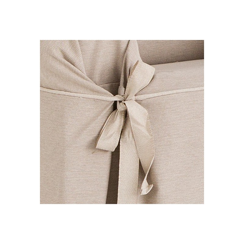 Capa de poltrona com laços Constanza | Zigzag elegante | Ajuste decorativo seguro | Lavável na máquina Capa de poltrona com laços Constanza | Zigzag elegante | Ajuste decorativo seguro | Lavável na máquina