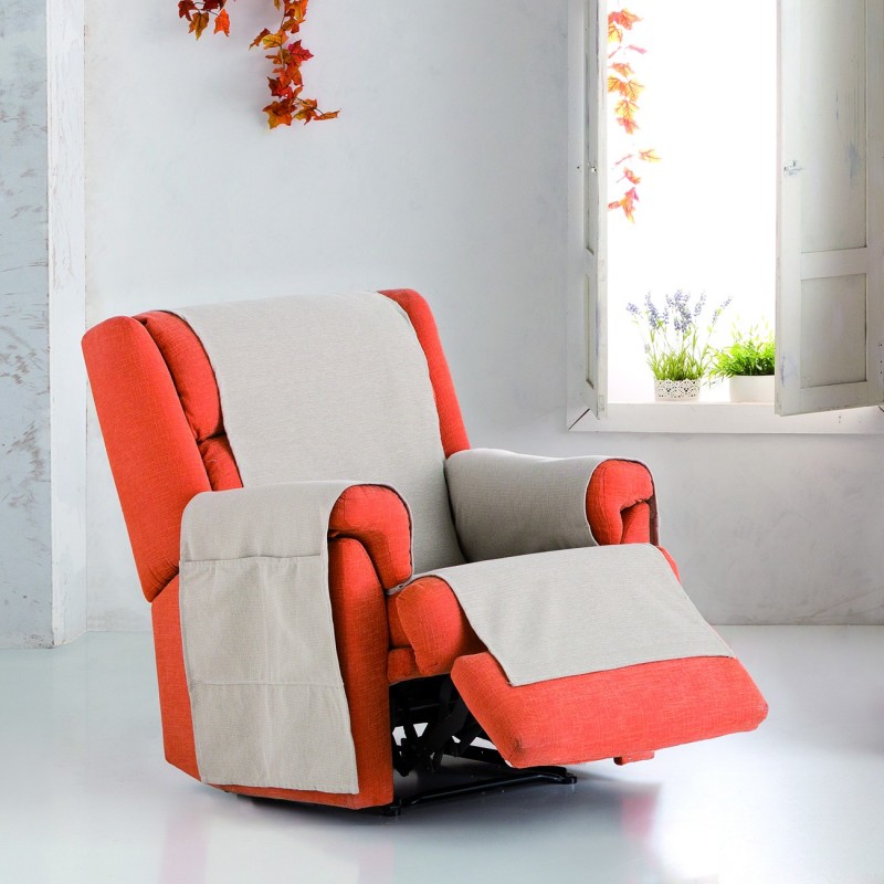 Capa cobre poltrona relax Constanza | Algodão em chevron | Cobertura com bolsos | Estilo confortável e lavável Capa cobre poltrona relax Constanza | Algodão em chevron | Cobertura com bolsos | Estilo confortável e lavável