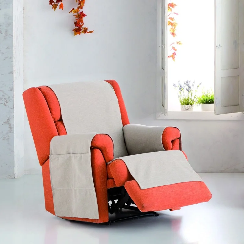 Capa cobre poltrona relax Constanza | Algodão em chevron | Cobertura com bolsos | Estilo confortável e lavável Capa cobre poltrona relax Constanza | Algodão em chevron | Cobertura com bolsos | Estilo confortável e lavável