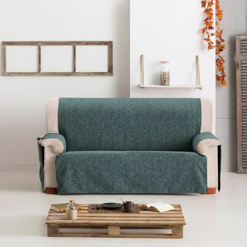 Capa cobre sofá Dream | Tecido elegante não elástico | Proteção sem ocultar | Bolsos funcionais