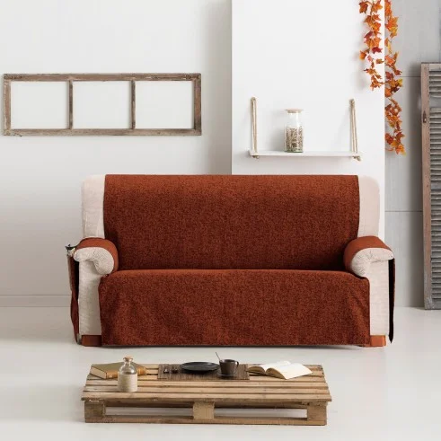 Capa cobre sofá Dream | Tecido elegante não elástico | Proteção sem ocultar | Bolsos funcionais