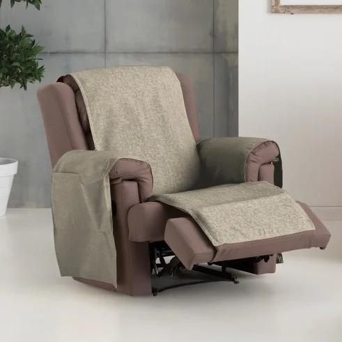 Capa cobre poltrona relax Dream | Tecido firme decorativo | Proteção integral com bolsos | Manutenção fácil