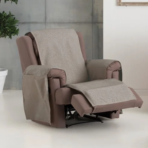 Capa cobre poltrona relax Dream | Tecido firme decorativo | Proteção integral com bolsos | Manutenção fácil