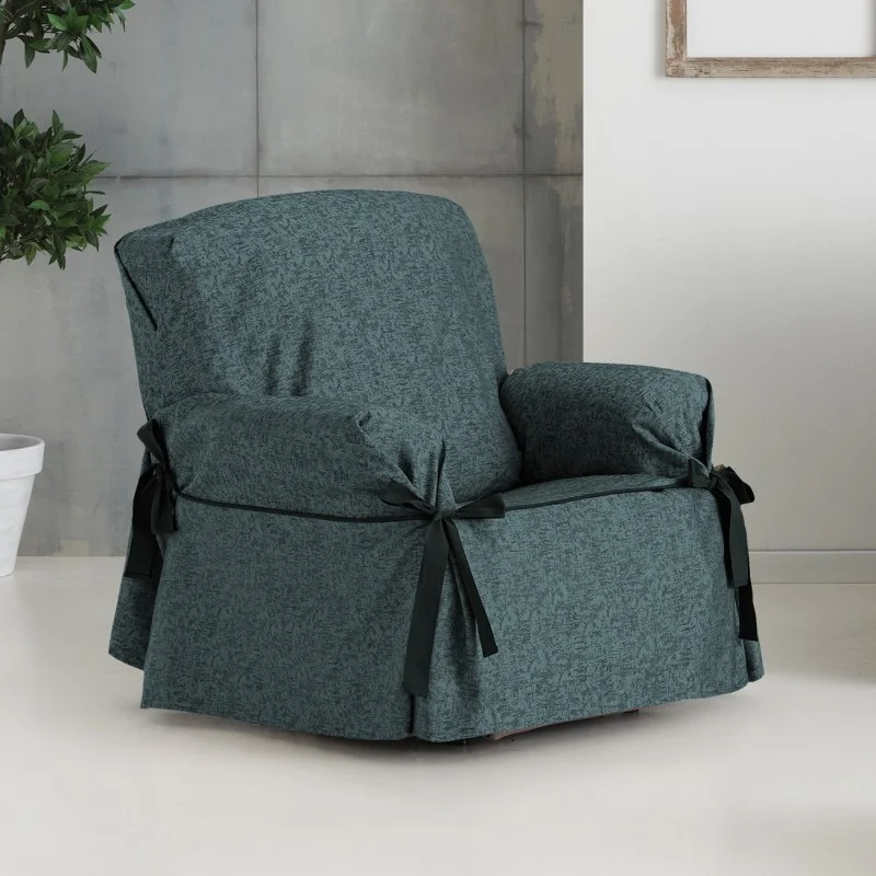 Capa de poltrona com laços Dream | Tecido clássico suave | Ajuste elegante com laços | Lavagem sem esforço Capa de poltrona com laços Dream | Tecido clássico suave | Ajuste elegante com laços | Lavagem sem esforço