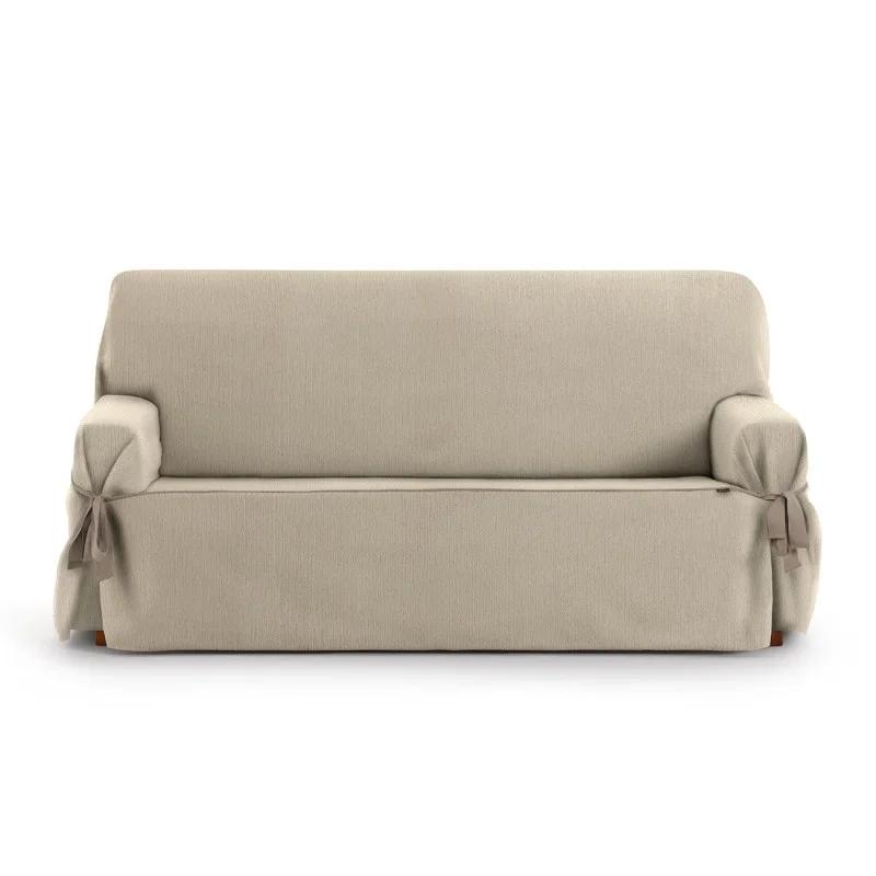 Capa de sofá com laços Mid | Tecido fino elegante | Ajuste clássico decorativo | Fácil de lavar