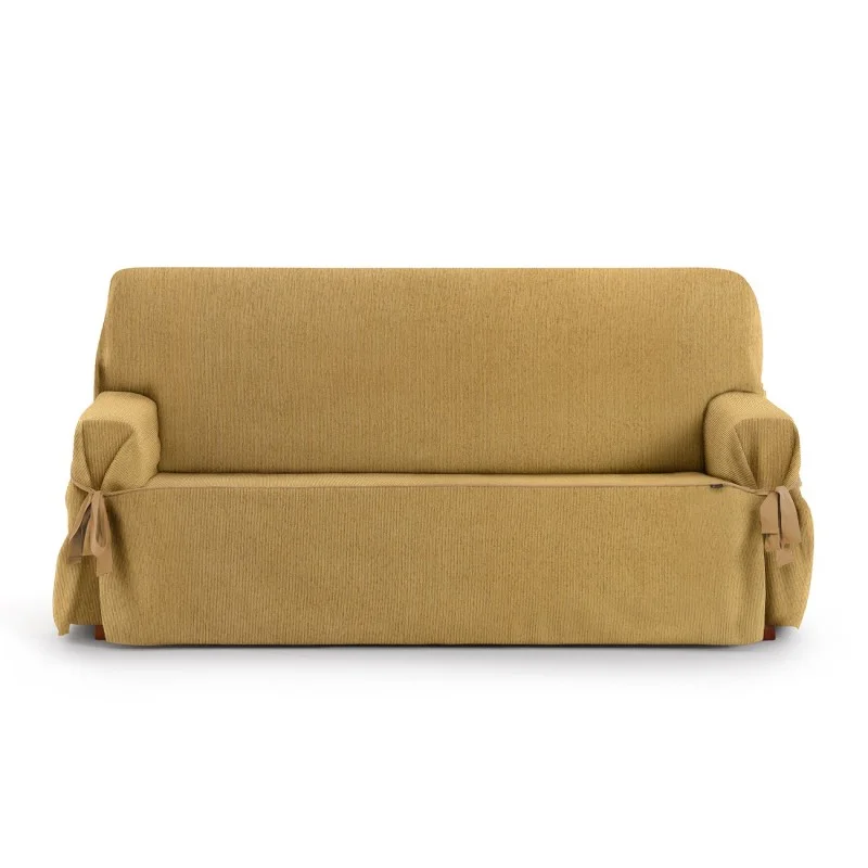 Capa de sofá com laços Mid | Tecido fino elegante | Ajuste clássico decorativo | Fácil de lavar