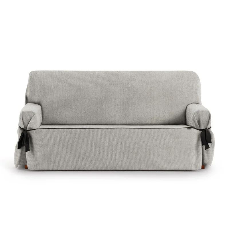 Capa de sofá com laços Mid | Tecido fino elegante | Ajuste clássico decorativo | Fácil de lavar