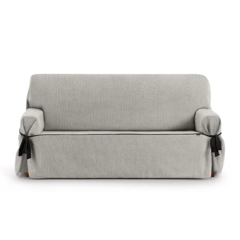 Capa de sofá com laços Mid | Tecido fino elegante | Ajuste clássico decorativo | Fácil de lavar