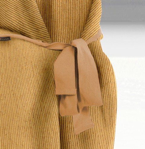Capa de sofá com laços Mid | Tecido fino elegante | Ajuste clássico decorativo | Fácil de lavar