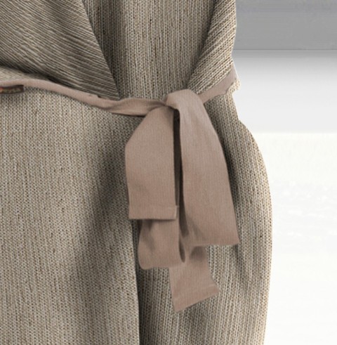 Capa de sofá com laços Mid | Tecido fino elegante | Ajuste clássico decorativo | Fácil de lavar