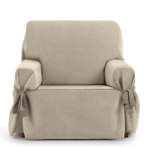Capa de poltrona com laços Mid | Linhas subtis | Ajuste decorativo moderno | Proteção confortável