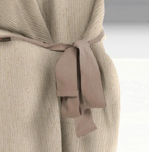 Capa de poltrona com laços Mid | Linhas subtis | Ajuste decorativo moderno | Proteção confortável