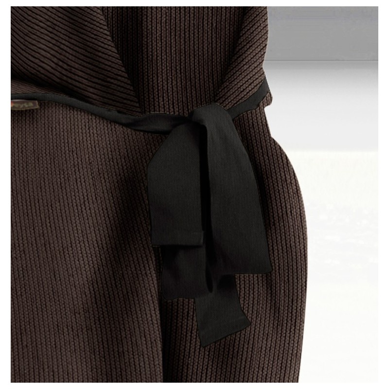 Capa de poltrona com laços Mid | Linhas subtis | Ajuste decorativo moderno | Proteção confortável